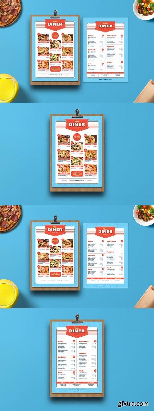 Retro diner Menu