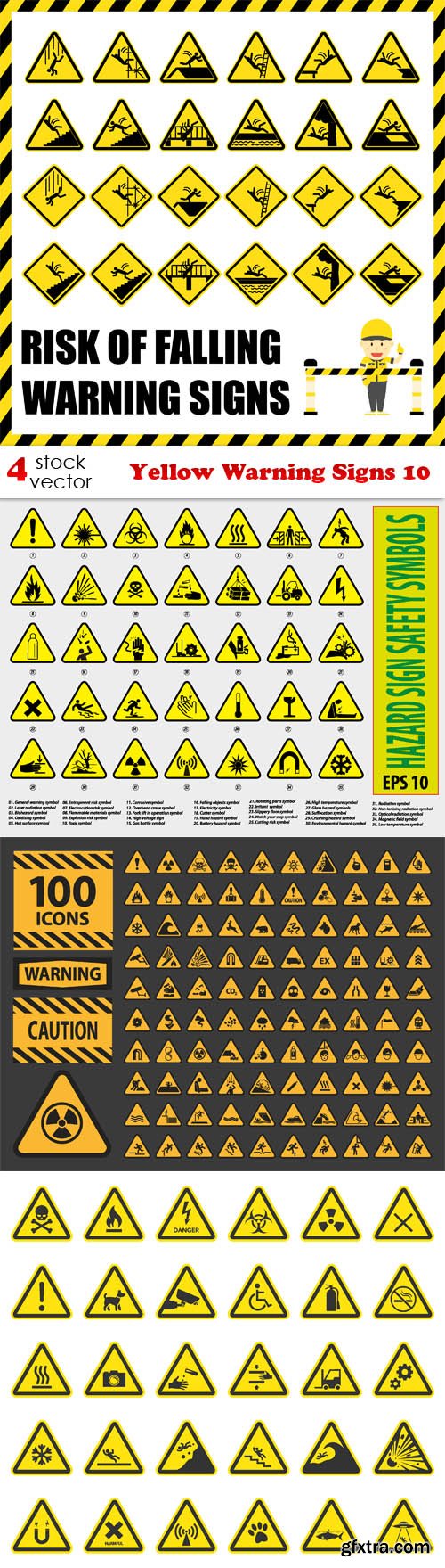 Vectors - Yellow Warning Signs 10