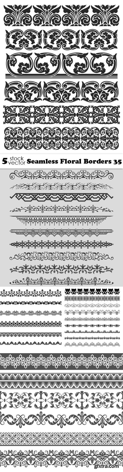 Vectors - Seamless Floral Borders 35