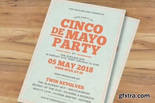 Cinco De Mayo Typography Flyer