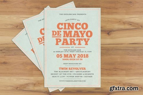 Cinco De Mayo Typography Flyer