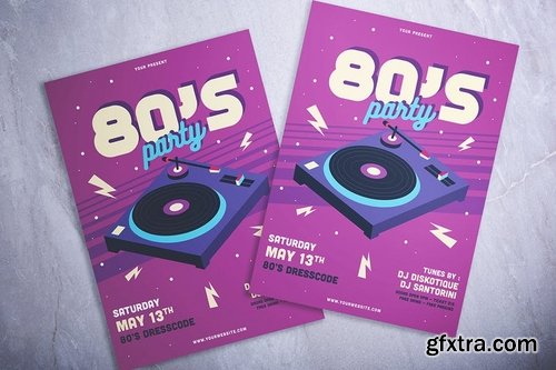 80\'s Party Flyer