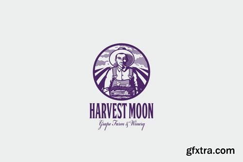 Harvest Moon Logo Template