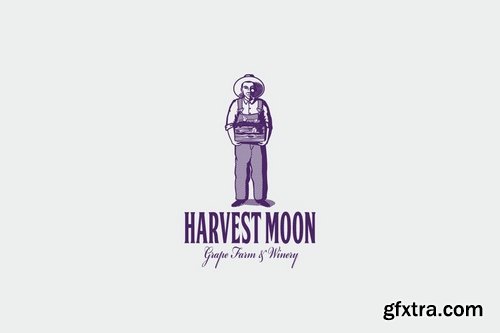 Harvest Moon Logo Template