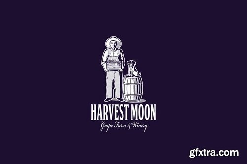 Harvest Moon Logo Template