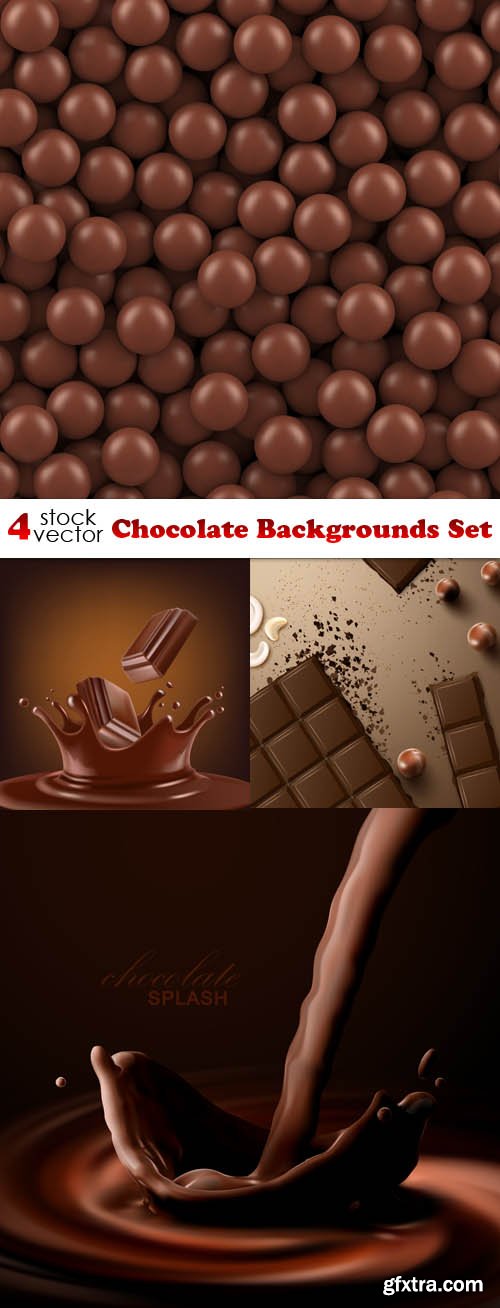 Vectors - Chocolate Backgrounds Set