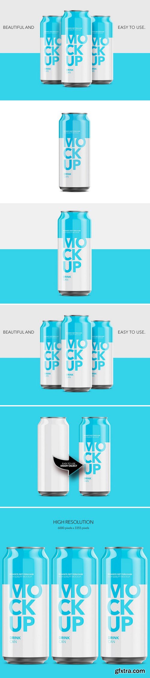 CM - Glossy Aluminium Can Mockup 500ml 2359768