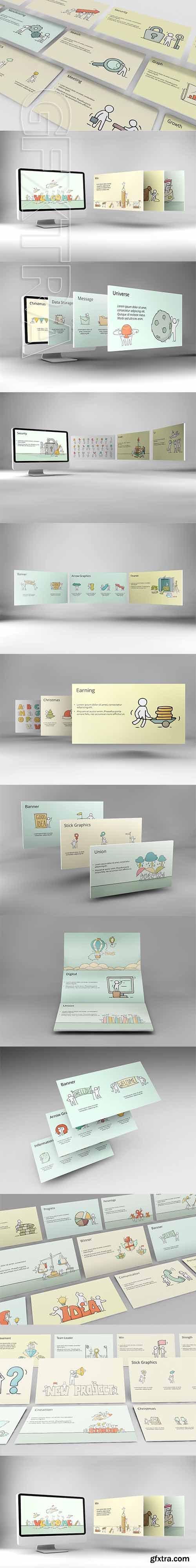 CreativeMarket - Keynote Doodle Infographic Set 2 2369203