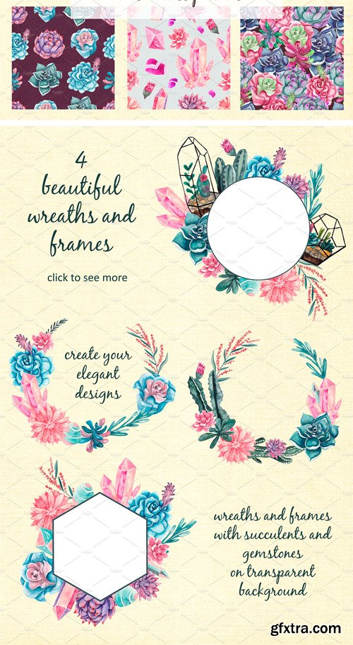 CM - Succulents & Gemstones Design Set 2350650