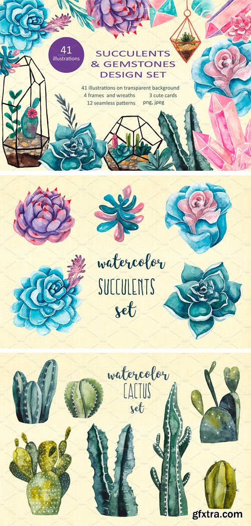 CM - Succulents & Gemstones Design Set 2350650