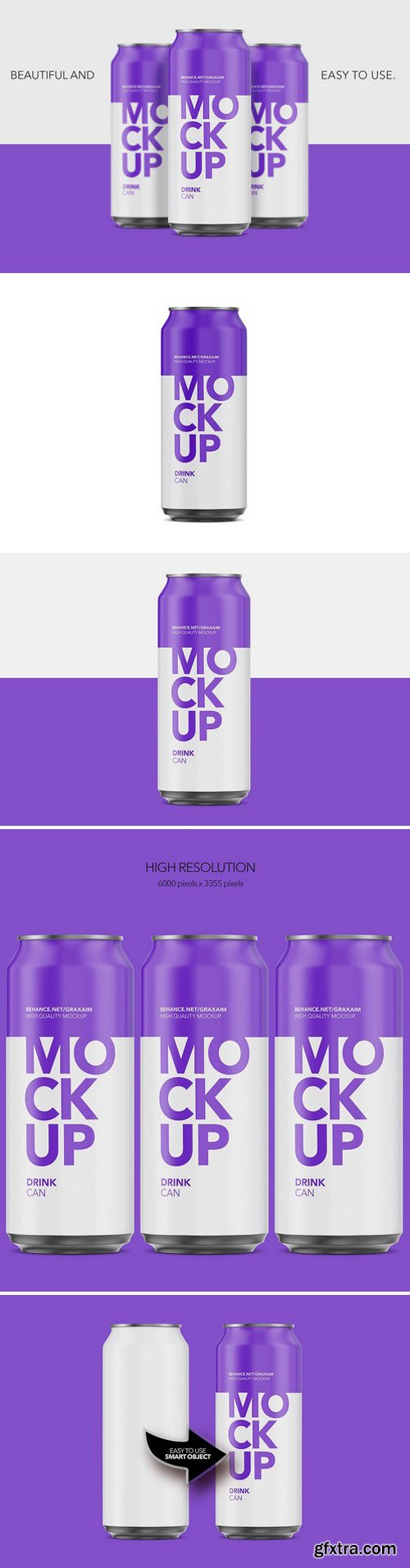 CM - Matte Aluminium Can Mockup - 500ml 2359799