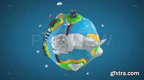 Low Poly Cartoon Earth - Motion Graphics 71429