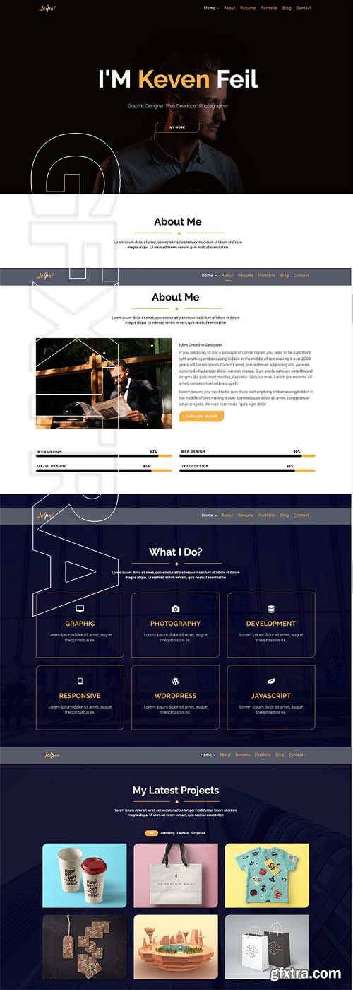 CreativeMarket - Jolpai - One Page Portfolio Theme 2277025