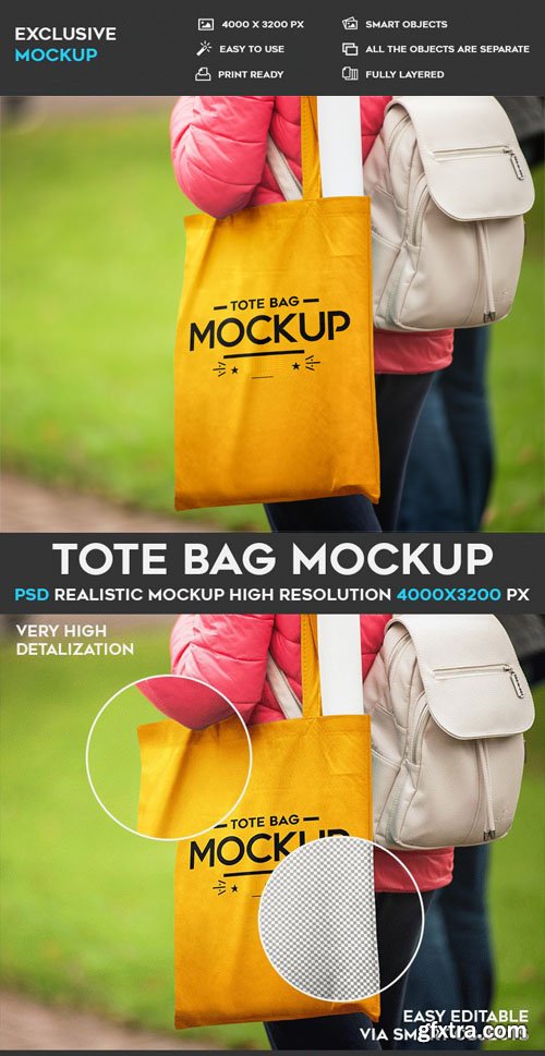 Tote Bag PSD Mockup Template