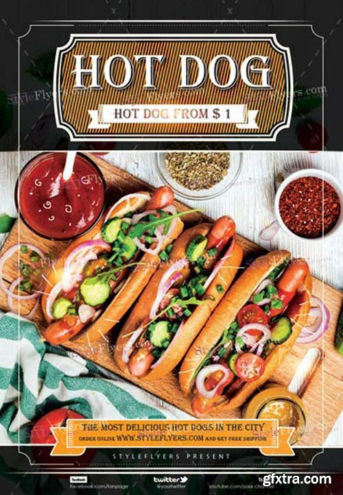 Hot Dog V5 2018 PSD Flyer Template