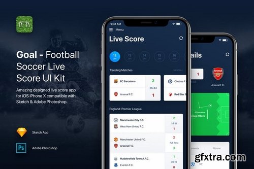 Goal - Football Soccer Live Score UI Kit Template