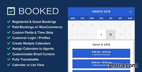 CodeCanyon - Booked v2.1 - Appointment Booking for WordPress - 9466968