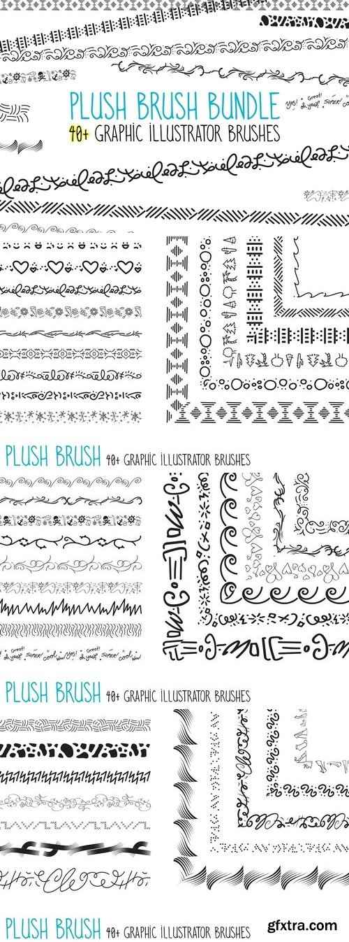 CM - Plush Brush - 40 Graphic AI Brushes 1570587