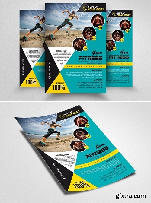 CM - Fitness Gym PSD Flyer Templates 1570338