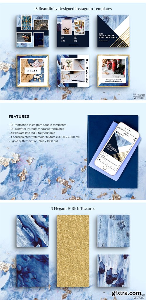 CM - INDIGO Instagram Template Pack 2269524