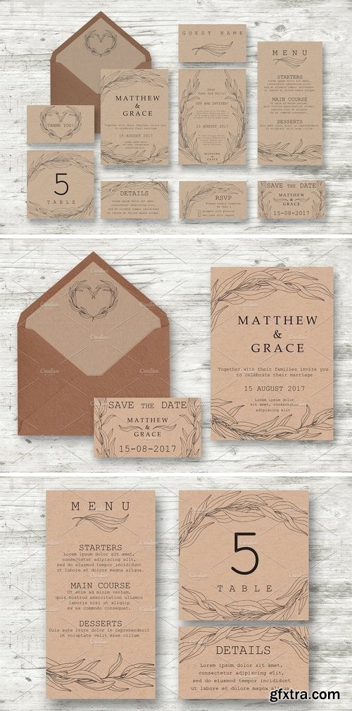 CM - Wedding Vector Invitations Suite 1569972