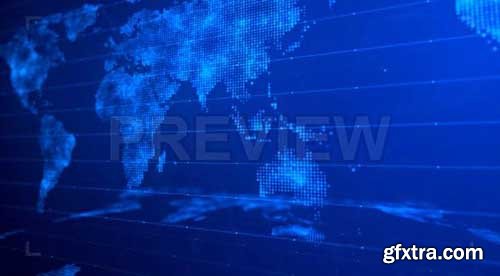 Digital World Map Background 01 - Motion Graphics 71394