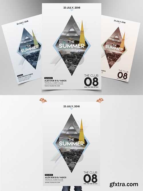 CreativeMarket - Summer Minimal - PSD Flyer Template 2389605