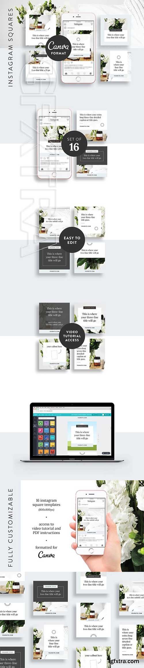 CreativeMarket - Instagram Post Templates CANVA 2389174