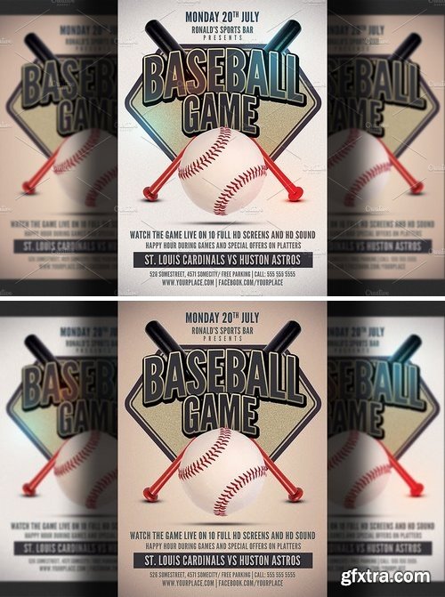 CM - Baseball Game Flyer Template 1554325