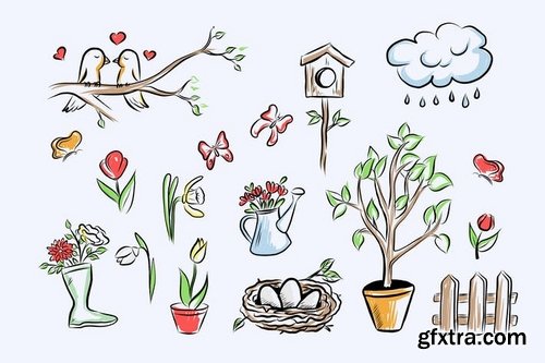 Garden In Spring Doodles