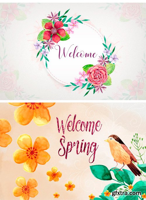 CM - Watercolor Spring Flowers 2350684
