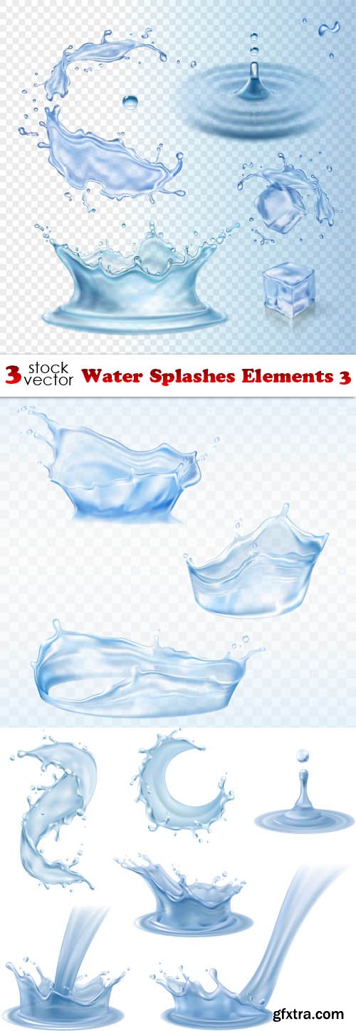 Vectors - Water Splashes Elements 3