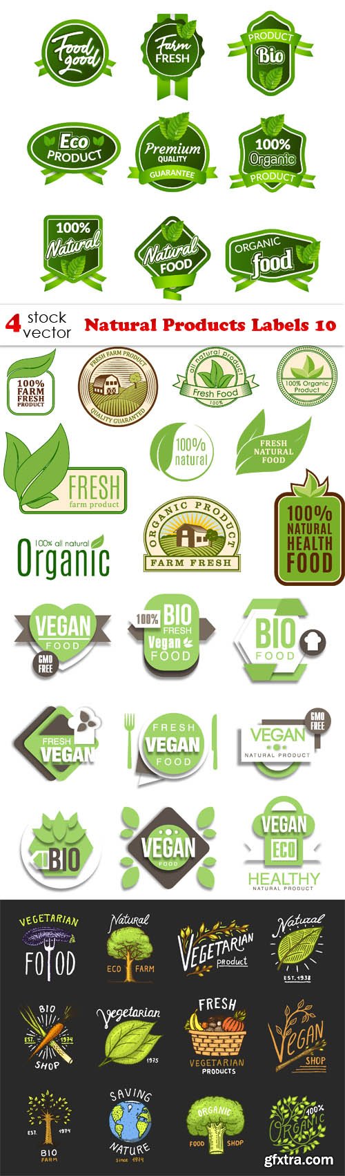 Vectors - Natural Products Labels 10