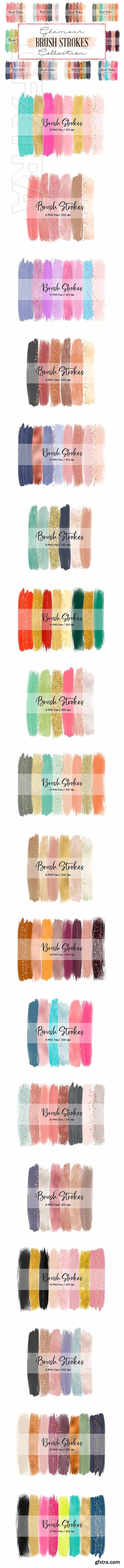 CreativeMarket - 180 in 1 Brush Strokes Bundle 2390203