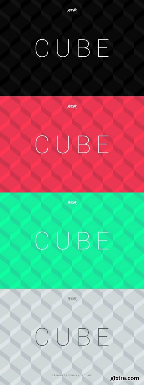 Cube| Seamless Geometric Backgrounds | Vol. 01
