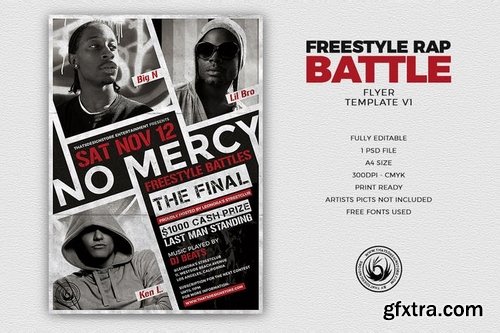 GraphicRiver - Freestyle Rap Battle Flyer Template V1 14324573