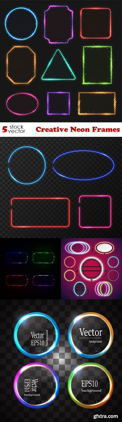 Vectors - Creative Neon Frames