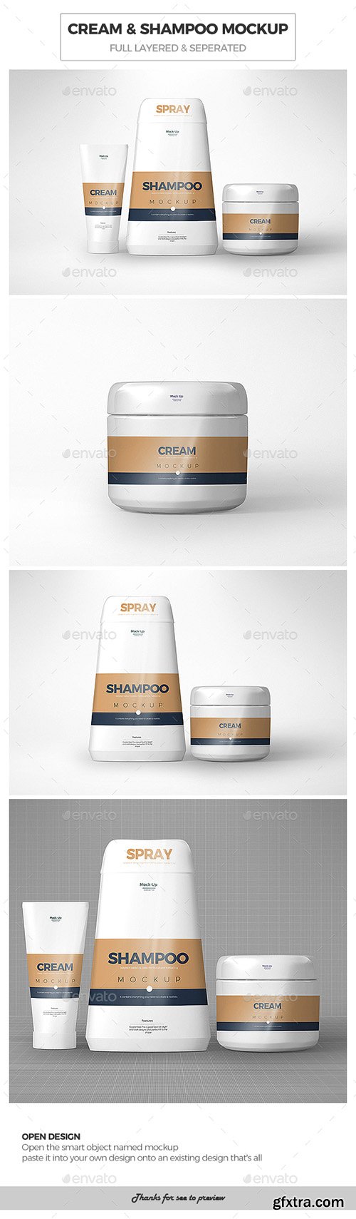 Cream & Sahmpoo Cosmetic Mockups 21675620