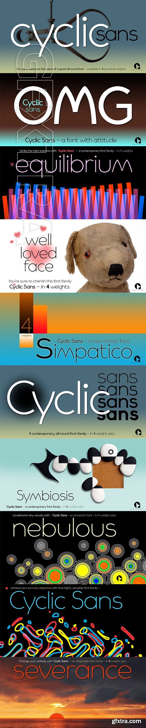 Cyclic Sans font family