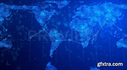 Digital World Map Background 02 - Motion Graphics 71399