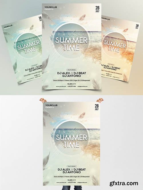 CreativeMarket - Future Summer - PSD Flyer Template 2390174