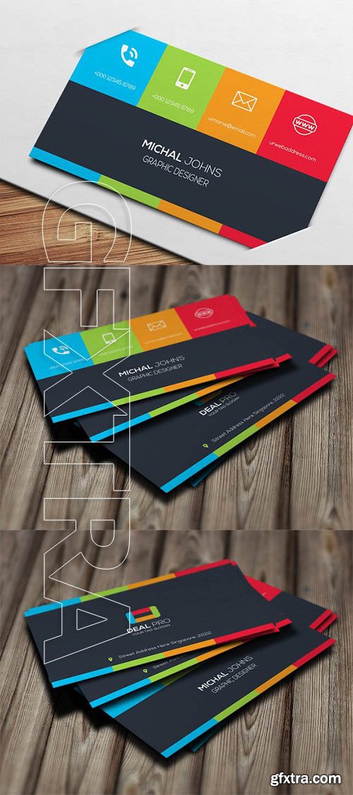 CreativeMarket - Multi-Color Business Card 2389738