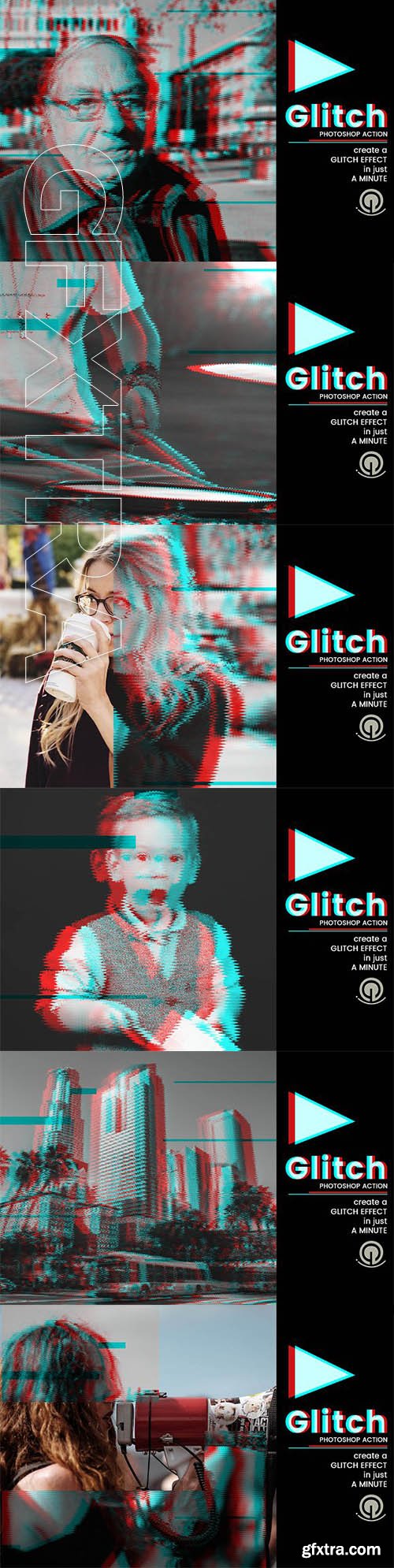 CreativeMarket - Glitch Photoshop Action 2389202