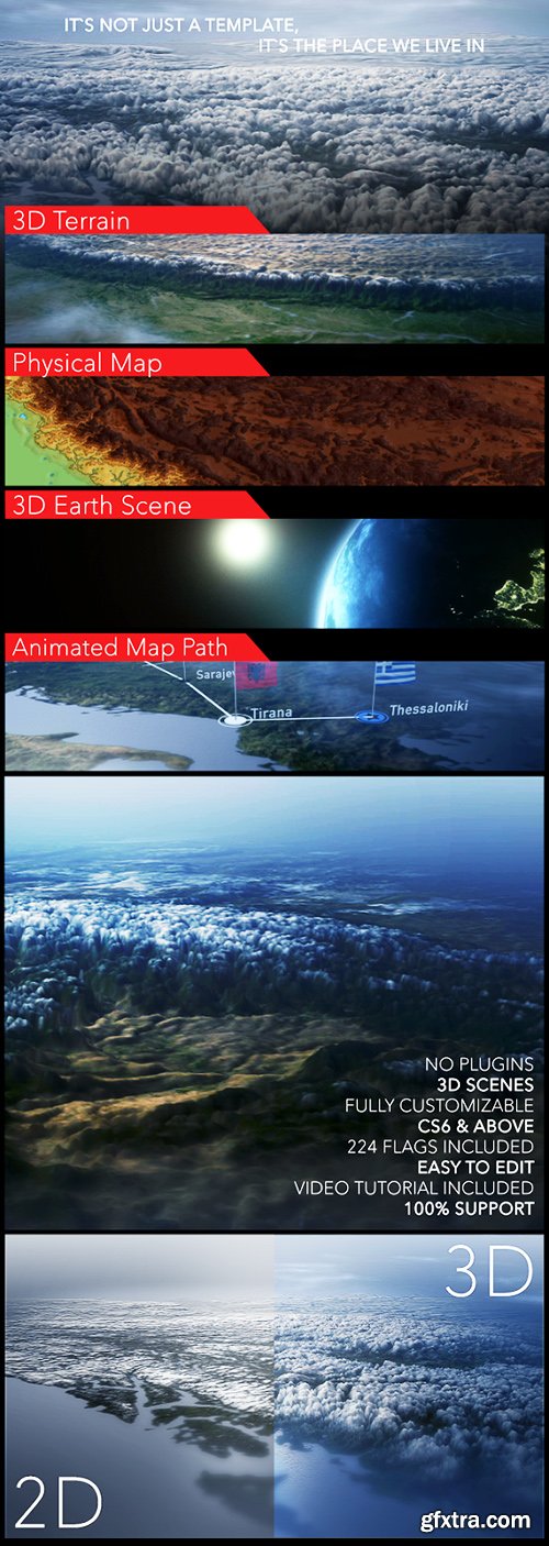 Videohive 3D Geographical Map 19114981