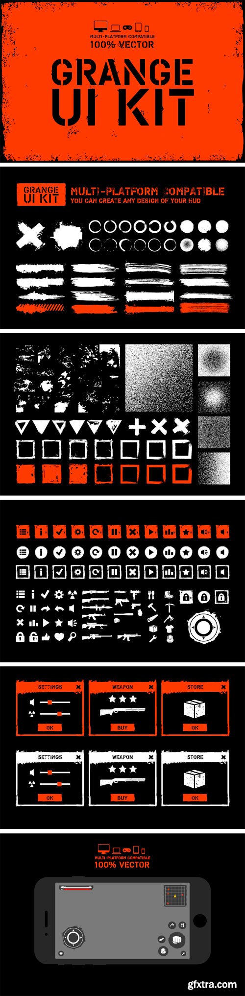 CM - Grunge Game UI Kit 2350023