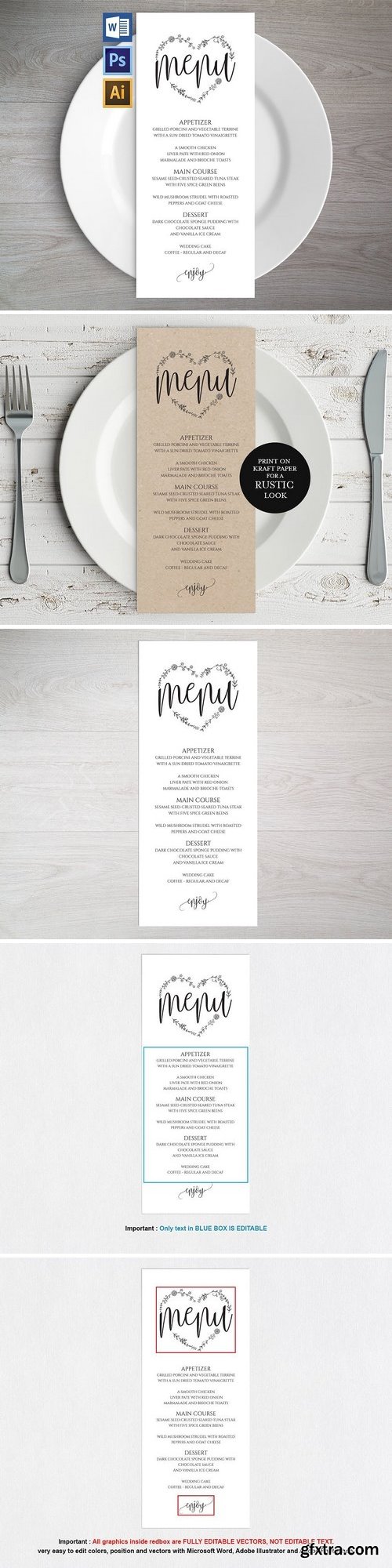 CM - Wedding Menu Template Wpc 124 1550238