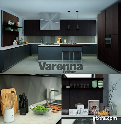 Varenna Poliform Twelve Kitchen 3d Model