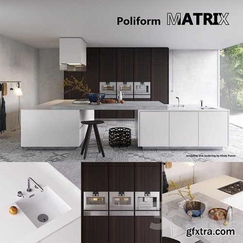 Kitchen Poliform Varenna Matrix (vray GGX, corona PBR)