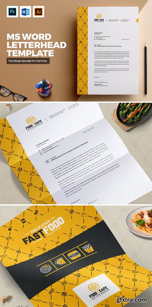 CM - Creative Letterhead Template Word 2142216