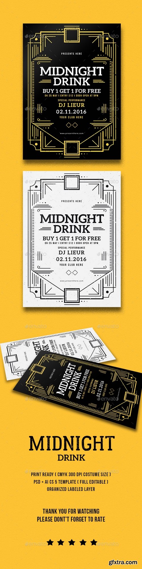 Graphicriver - Midnight Drink Flyer 15609166